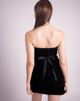 Vestido Negro Moños Corto