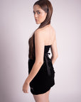 Vestido Negro Moños Corto