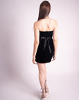 Vestido Negro Moños Corto