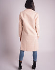 Blazer Largo Cuadros Beige