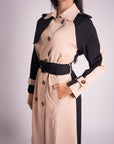 Gabardina Beige y Negro