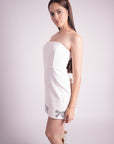 Vestido Blanco Corto con Moños