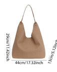 Bolso Hobo Trenzado Taupe Beige