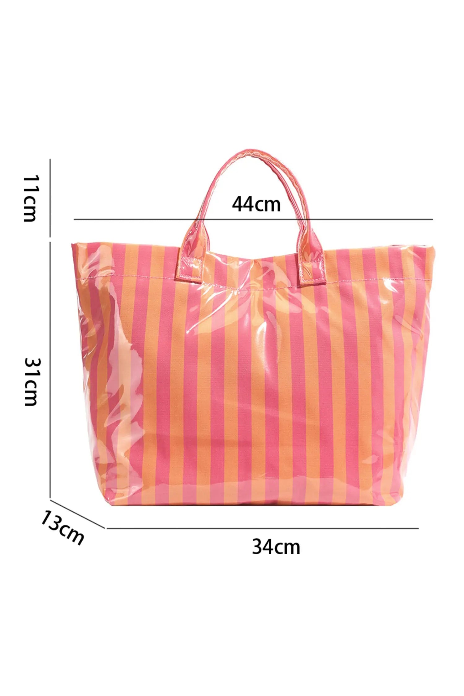 Bolsa Tote Rayas Sunset Rosa Naranja