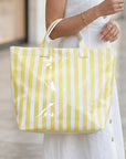 Bolsa Tote Amalfi Amarilla de Rayas