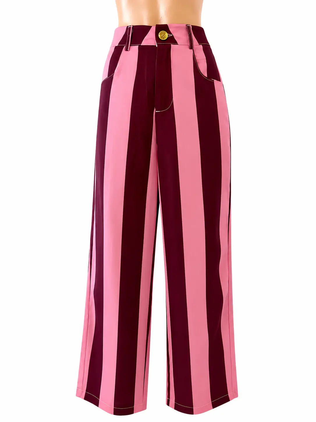 Pantalón Rayas Berry Rosa