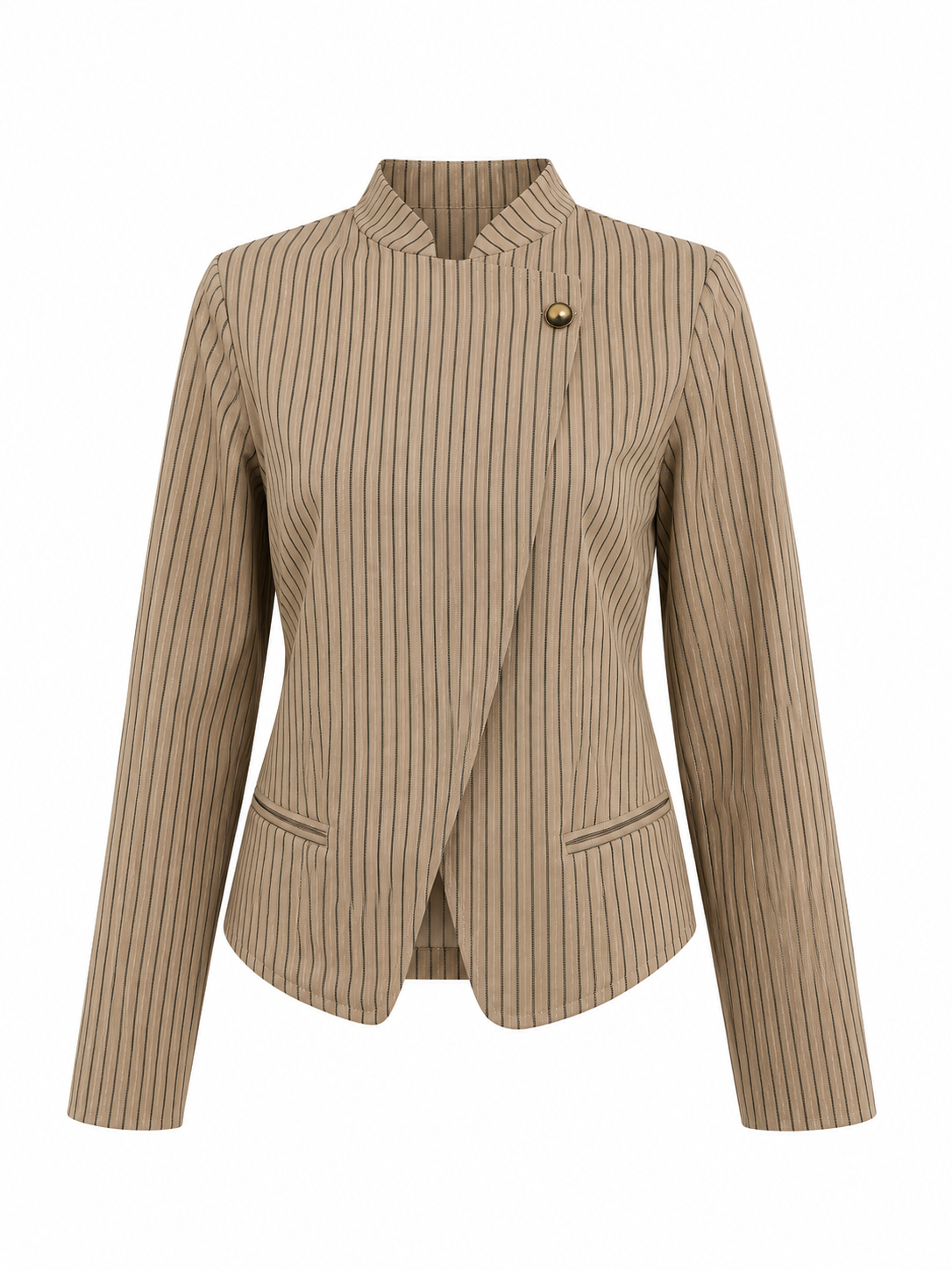 Chaqueta Sastre de Rayas Camel