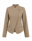Chaqueta Sastre de Rayas Camel