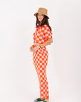 Conjunto Blusa y Falda Naranja Estapado
