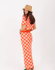 Conjunto Blusa y Falda Naranja Estapado