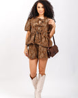 Conjunto Blusa y Short Animal Print