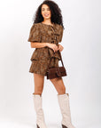 Conjunto Blusa y Short Animal Print