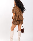 Conjunto Blusa y Short Animal Print