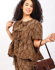 Conjunto Blusa y Short Animal Print