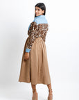 Falda Maxi Camel con Cinturón