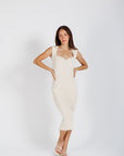 Vestido Midi beige