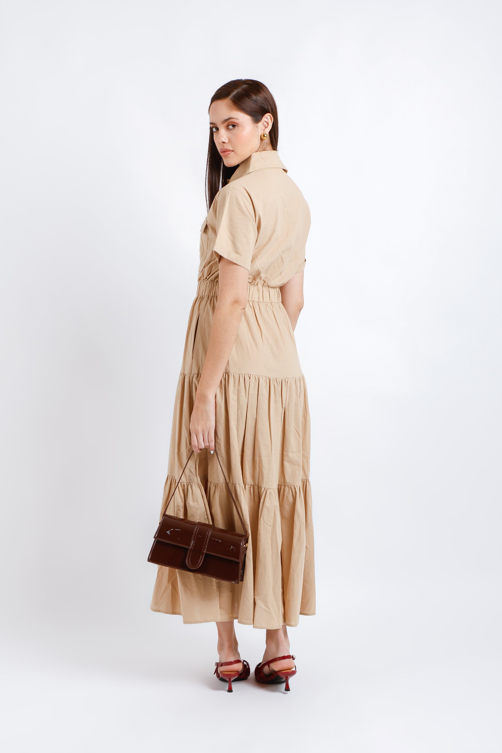 Vestido Largo Beige