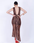 Conjunto Top y Falda Larga Animal Print