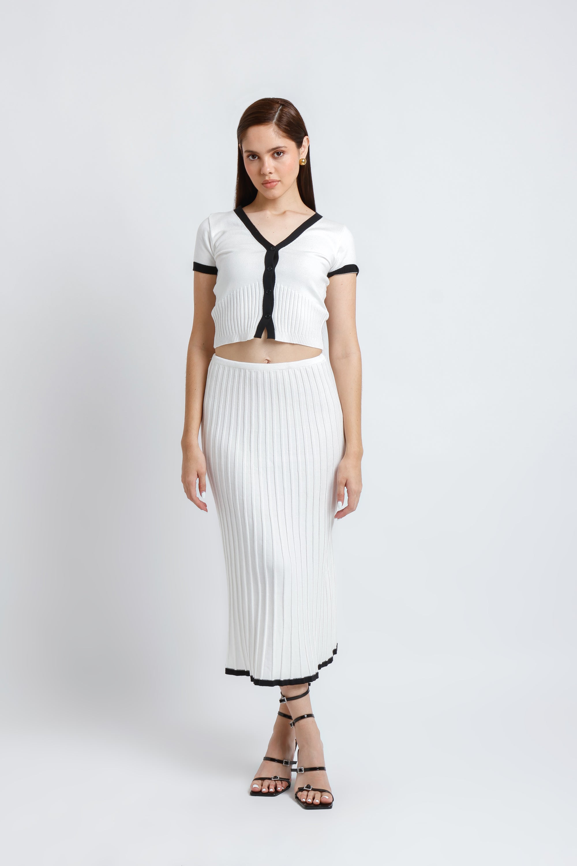 Conjunto Top y Falda en Blanco