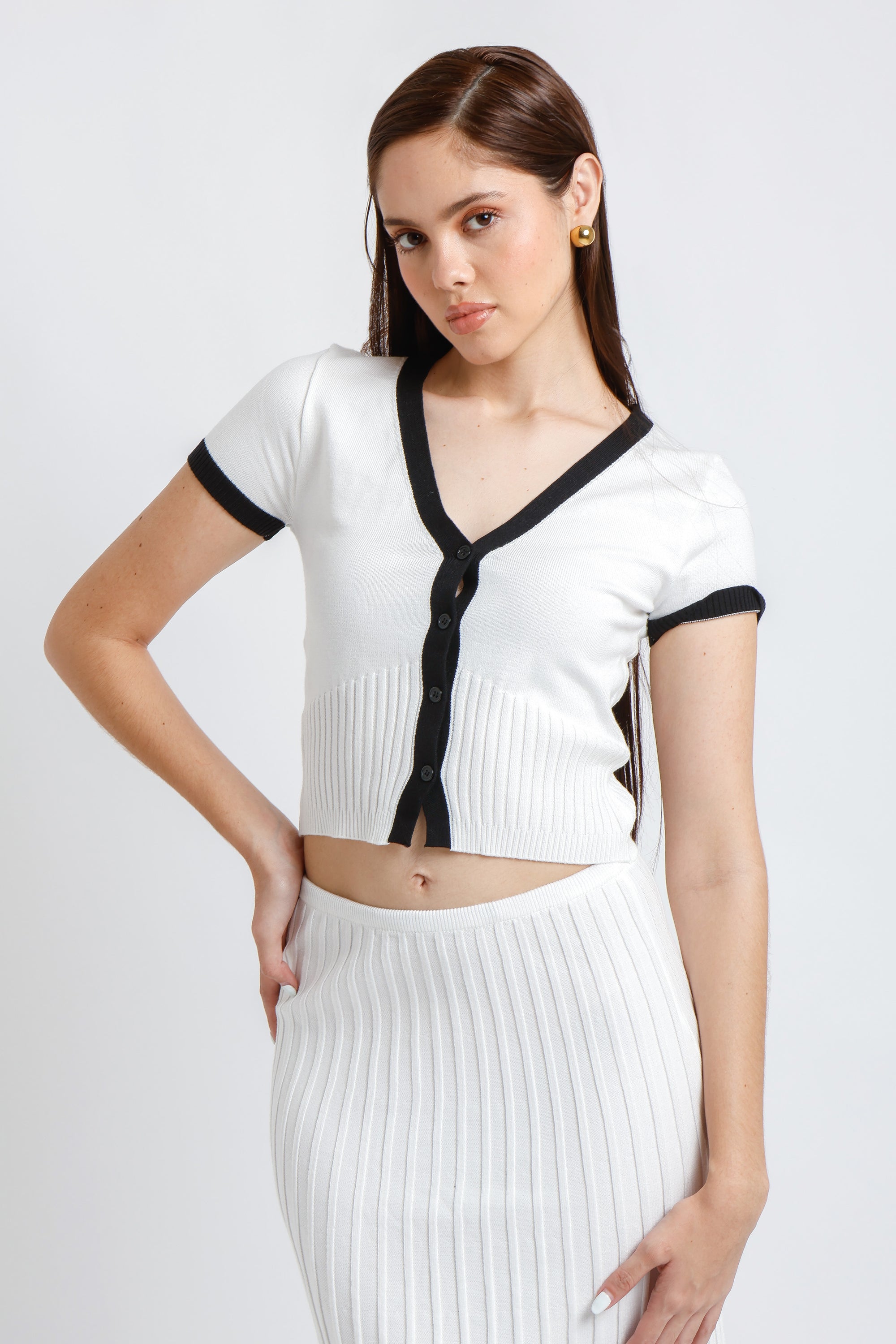 Conjunto Top y Falda en Blanco