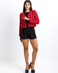 Blazer Tweed Retro Rojo