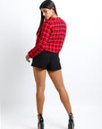 Blazer Tweed Retro Rojo
