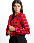 Blazer Tweed Retro Rojo