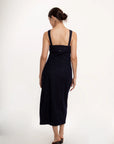 Vestido Midi Denim Azul Oscuro
