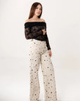 Pantalón Lunares Beige