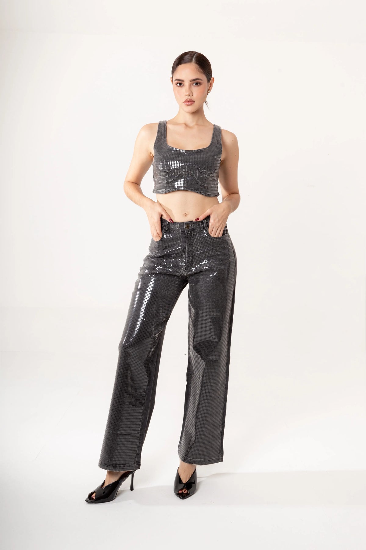 Conjunto Lentejuela Negro