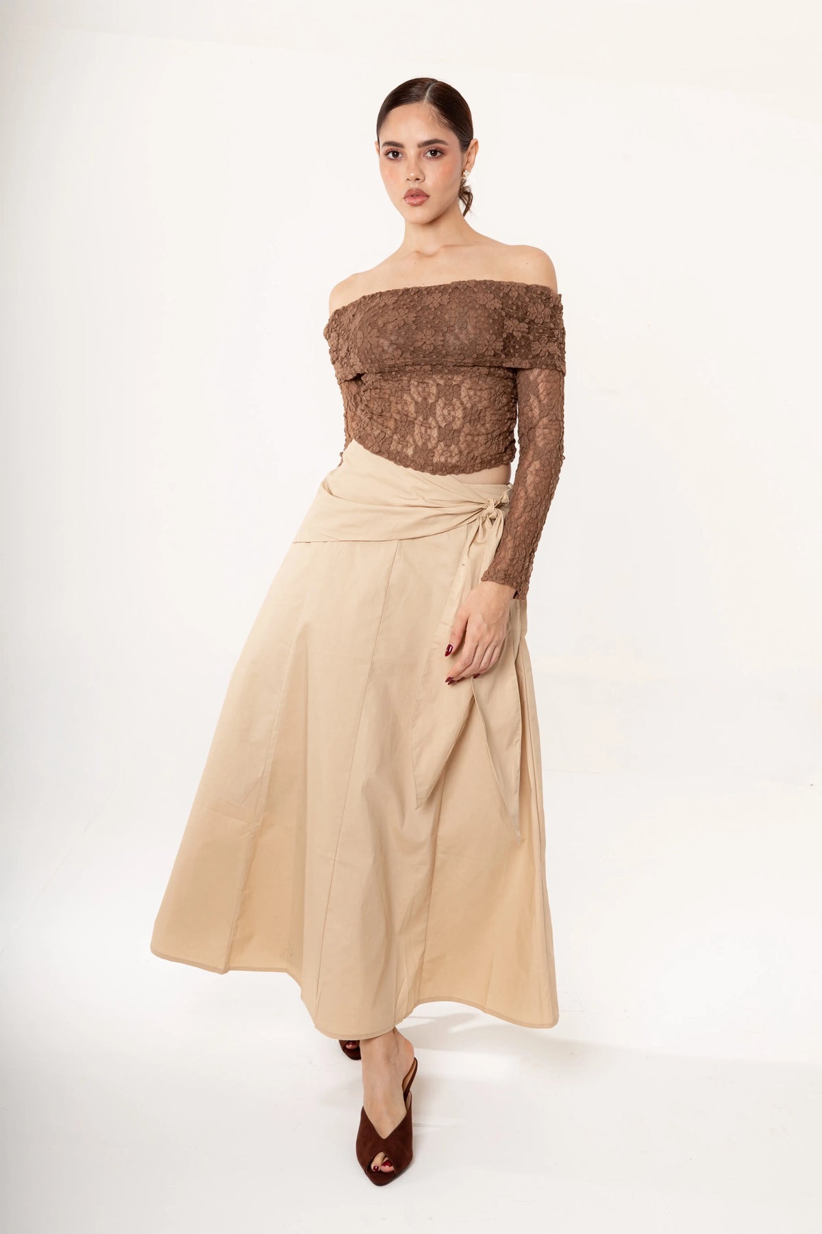 Falda Maxi Siena Beige