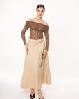 Falda Maxi Siena Beige