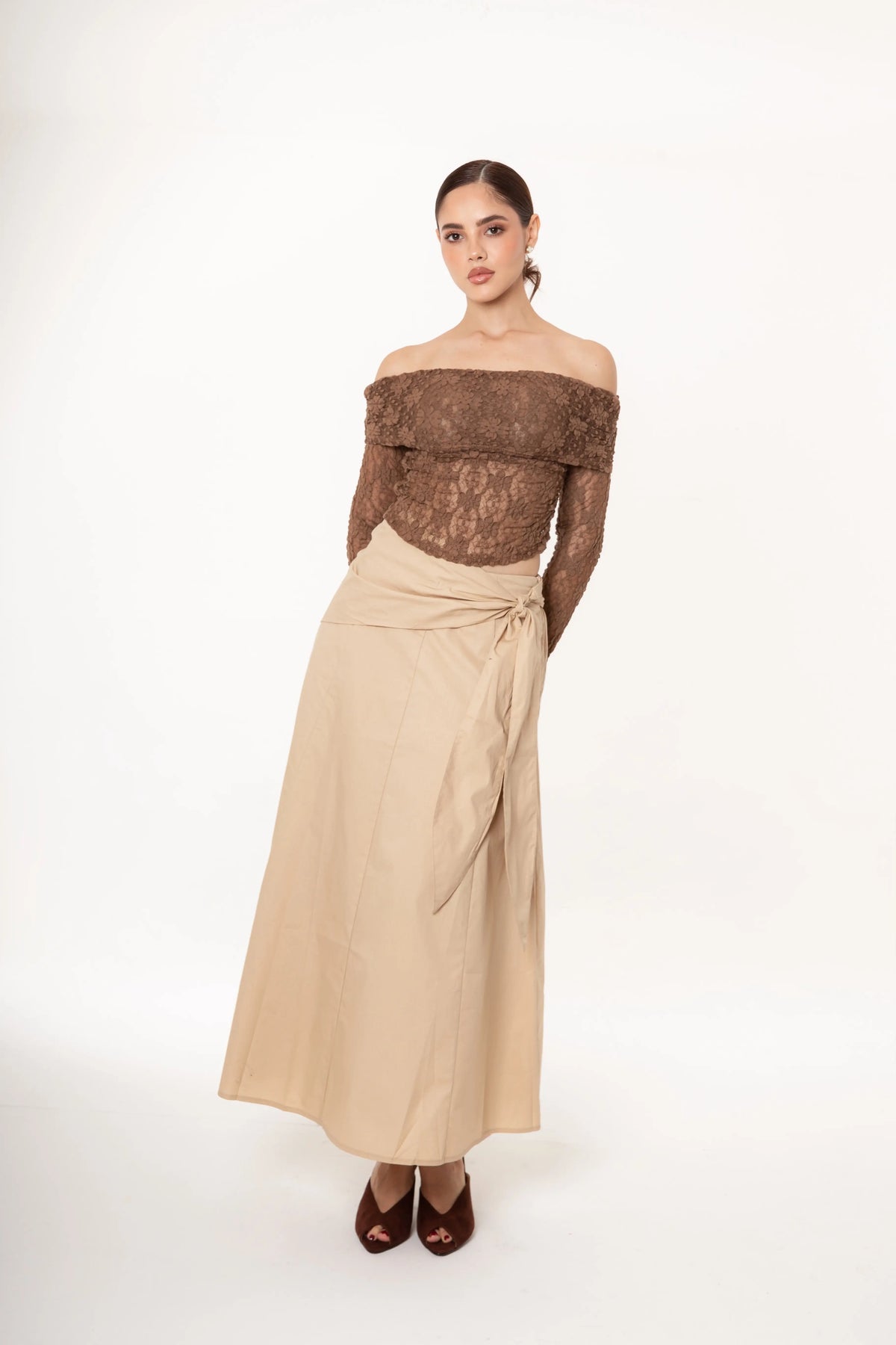 Falda Maxi Siena Beige