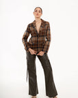 Blazer Emilia Cuadros Terracota