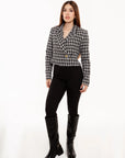 Blazer Margot Tweed Blanco y Negro