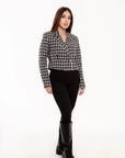 Blazer Margot Tweed Blanco y Negro