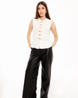 Blusa Tejida Emilia Blanco