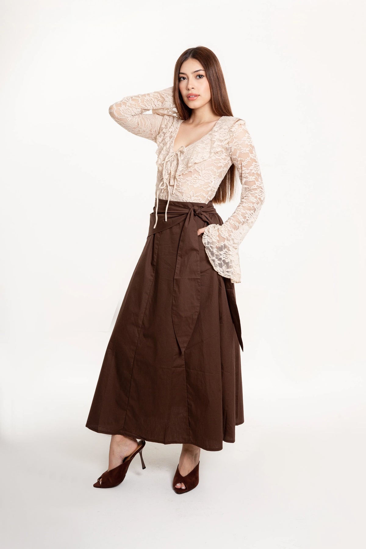 Falda Maxi Siena Chocolate