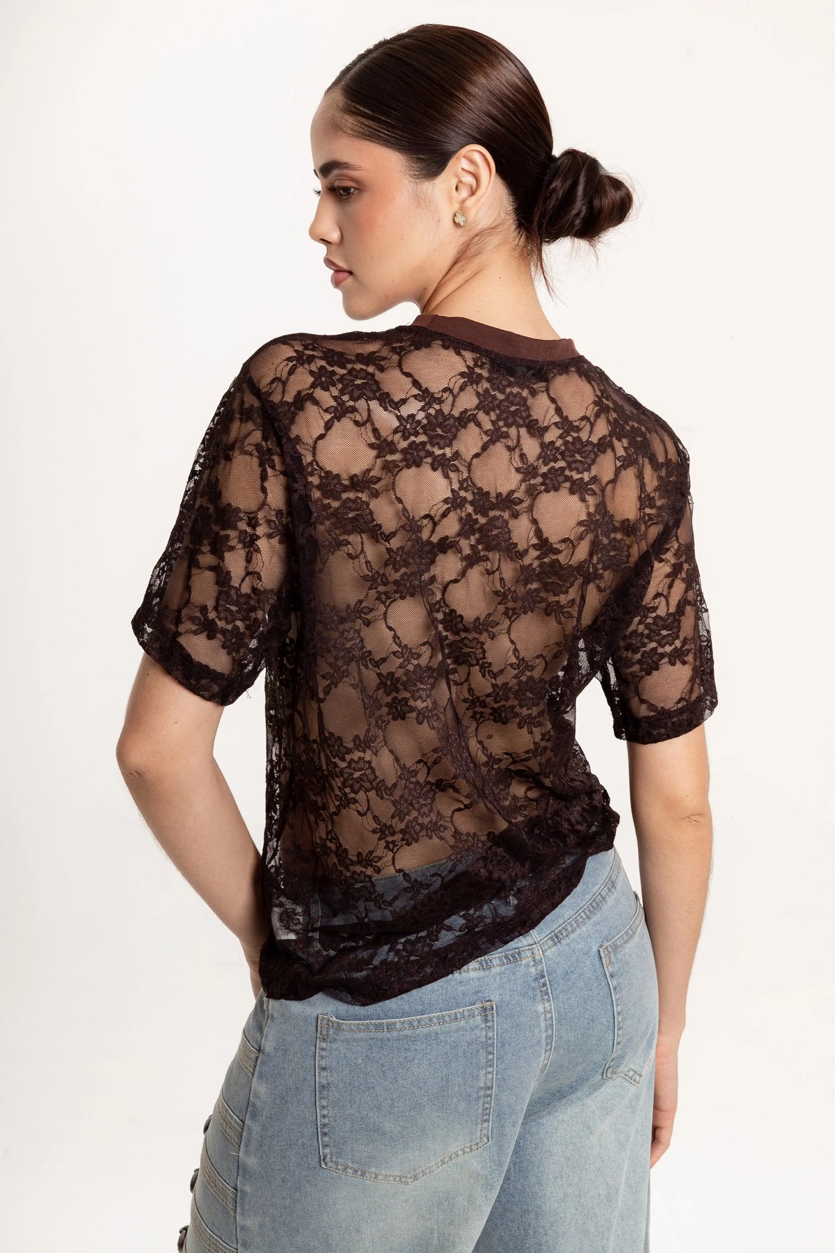 Blusa Lace Dog Chocolate