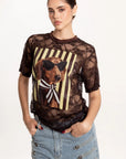 Blusa Lace Dog Chocolate