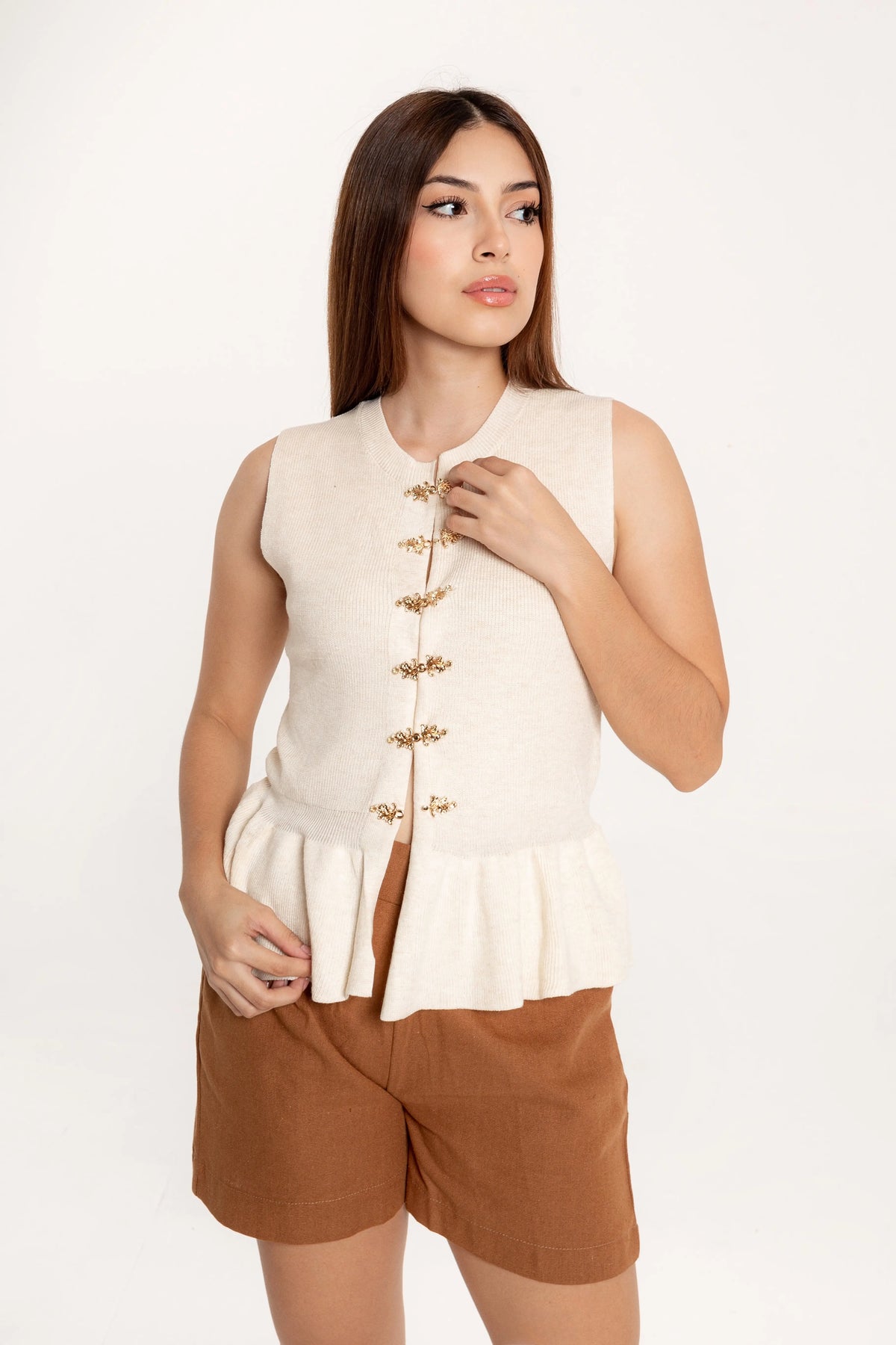 Blusa Tejida Emilia Beige