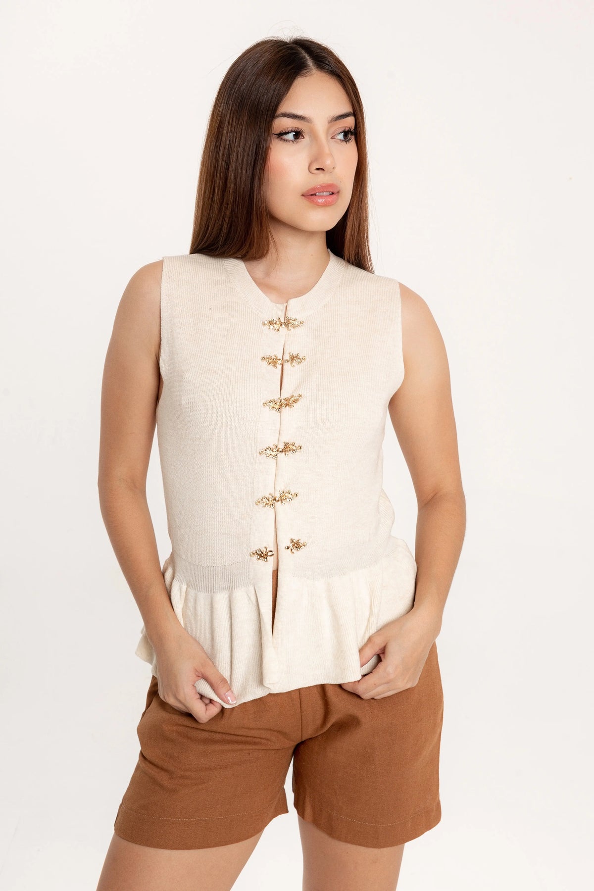 Blusa Tejida Emilia Beige