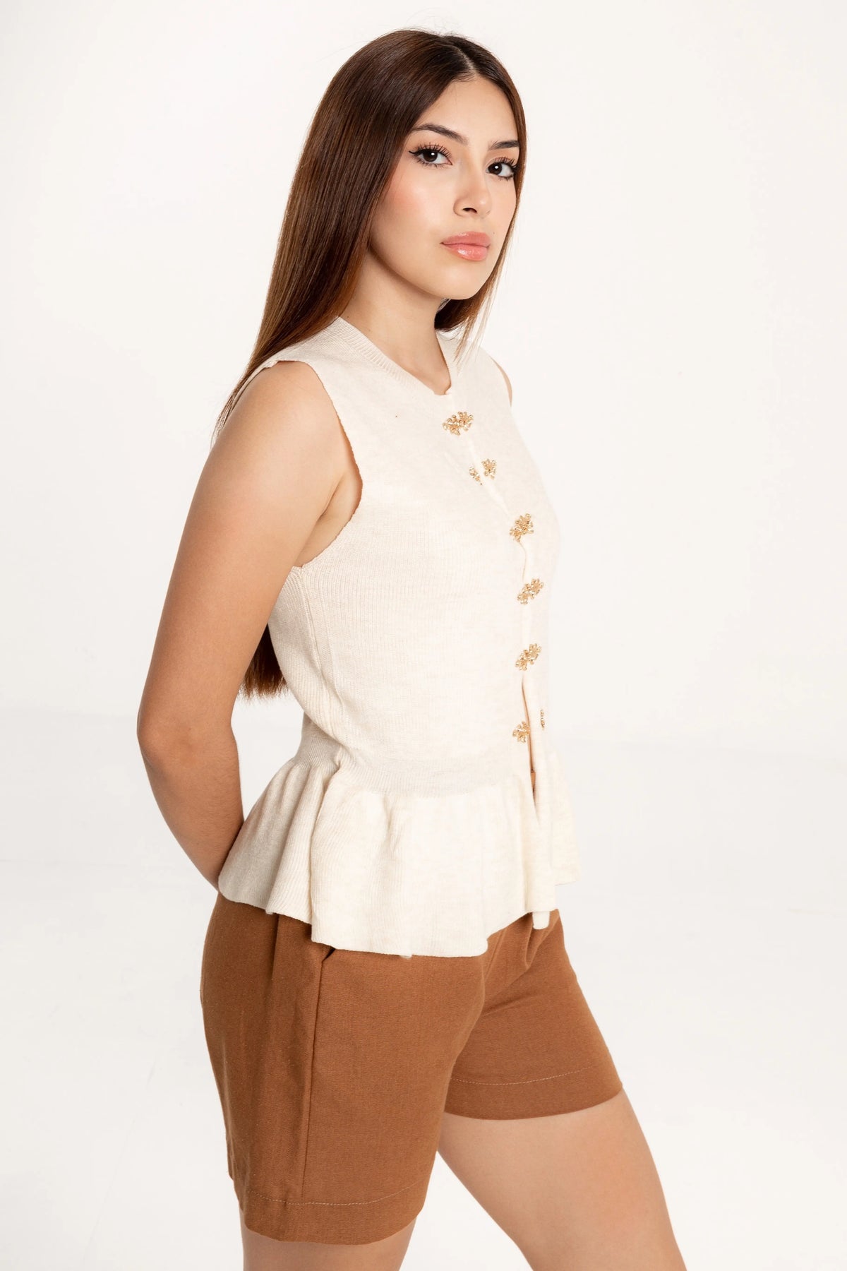 Blusa Tejida Emilia Beige