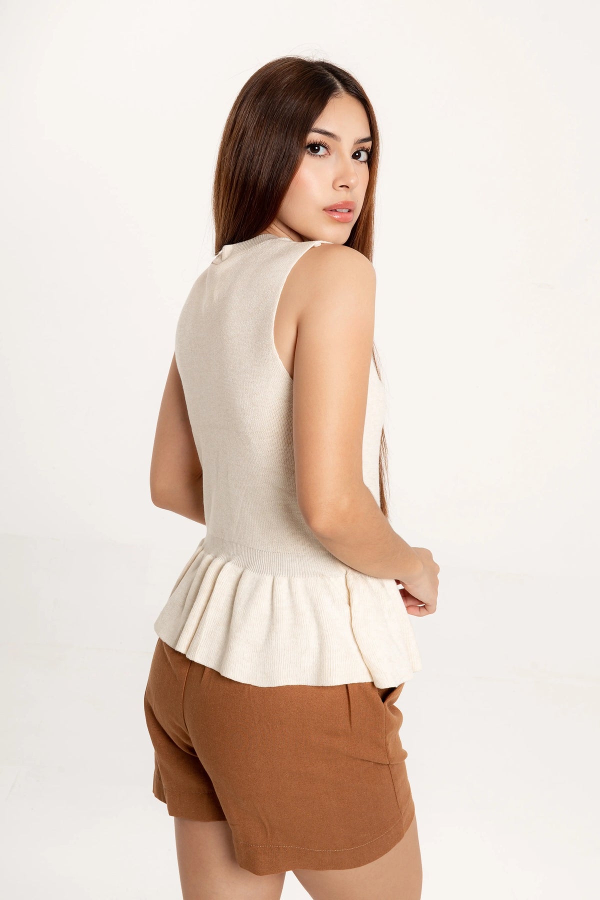 Blusa Tejida Emilia Beige