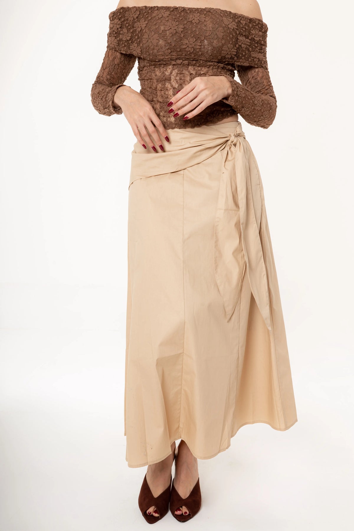 Falda Maxi Siena Beige