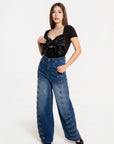 Jeans Wide Leg Imperial Azul