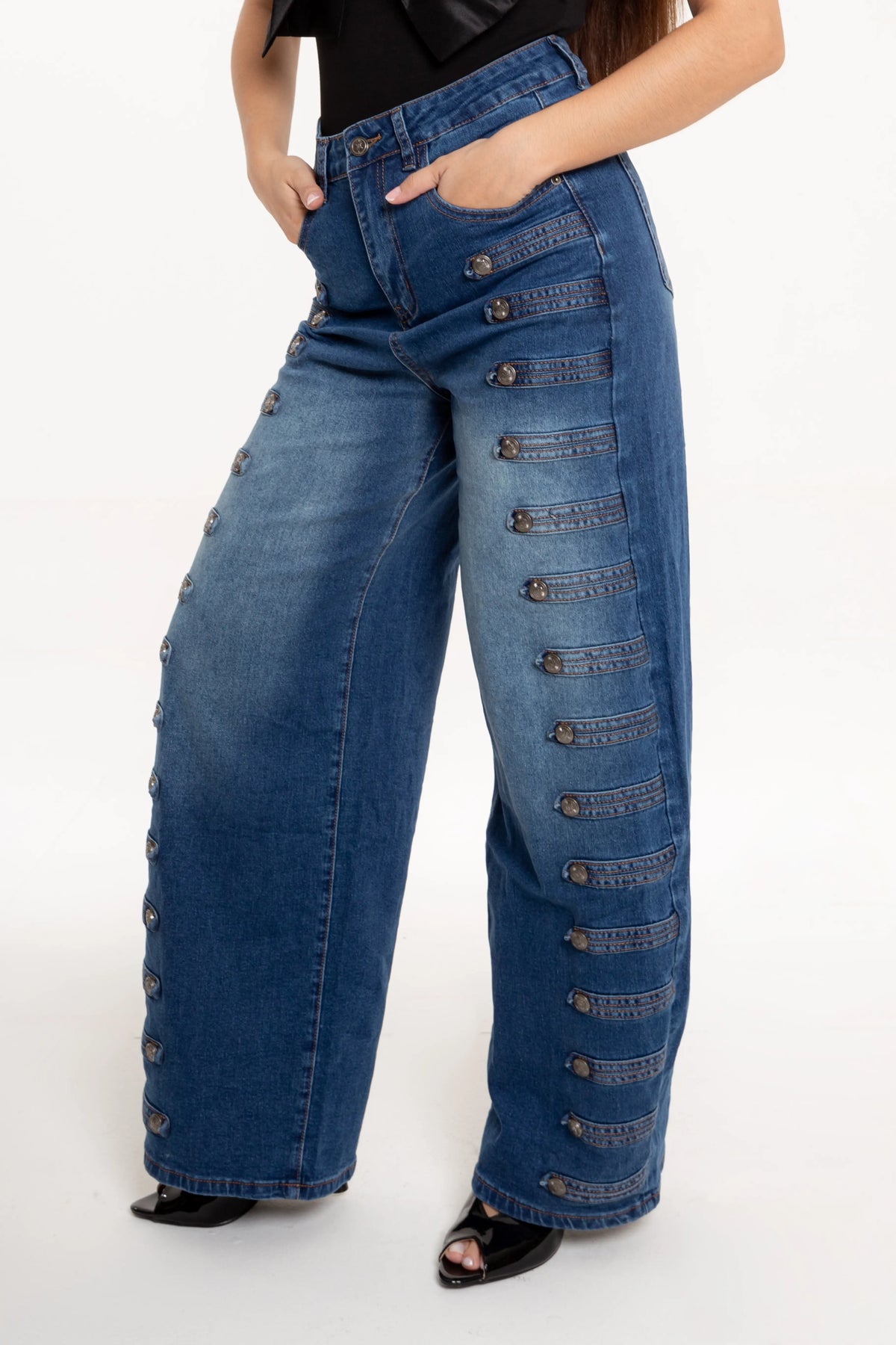 Jeans Wide Leg Imperial Azul