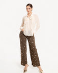 Pantalón Wide Leg Polka Mocha
