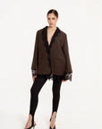 Blazer Chocolate con Encaje