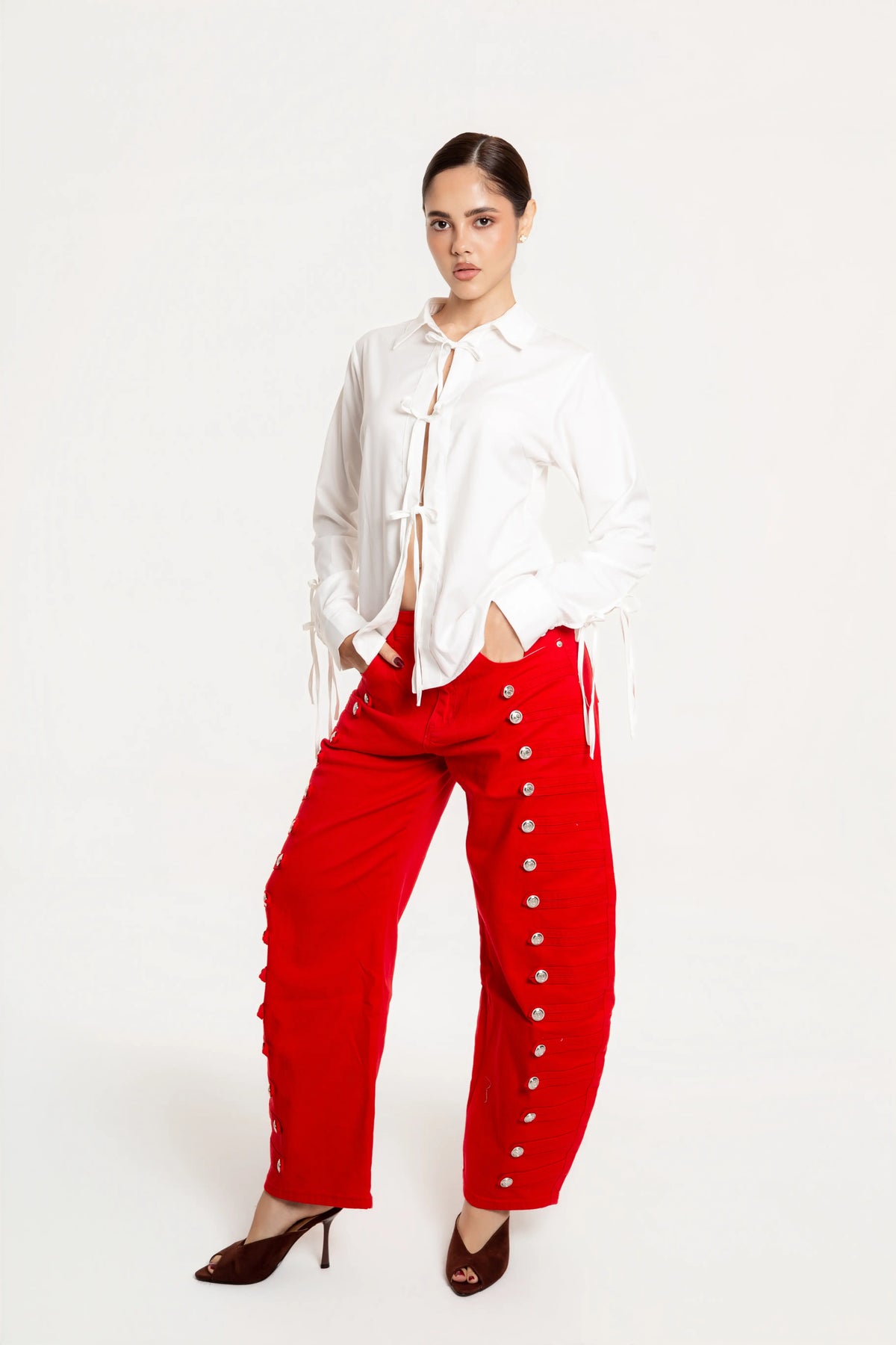 Jeans Wide Leg Imperial Rojo